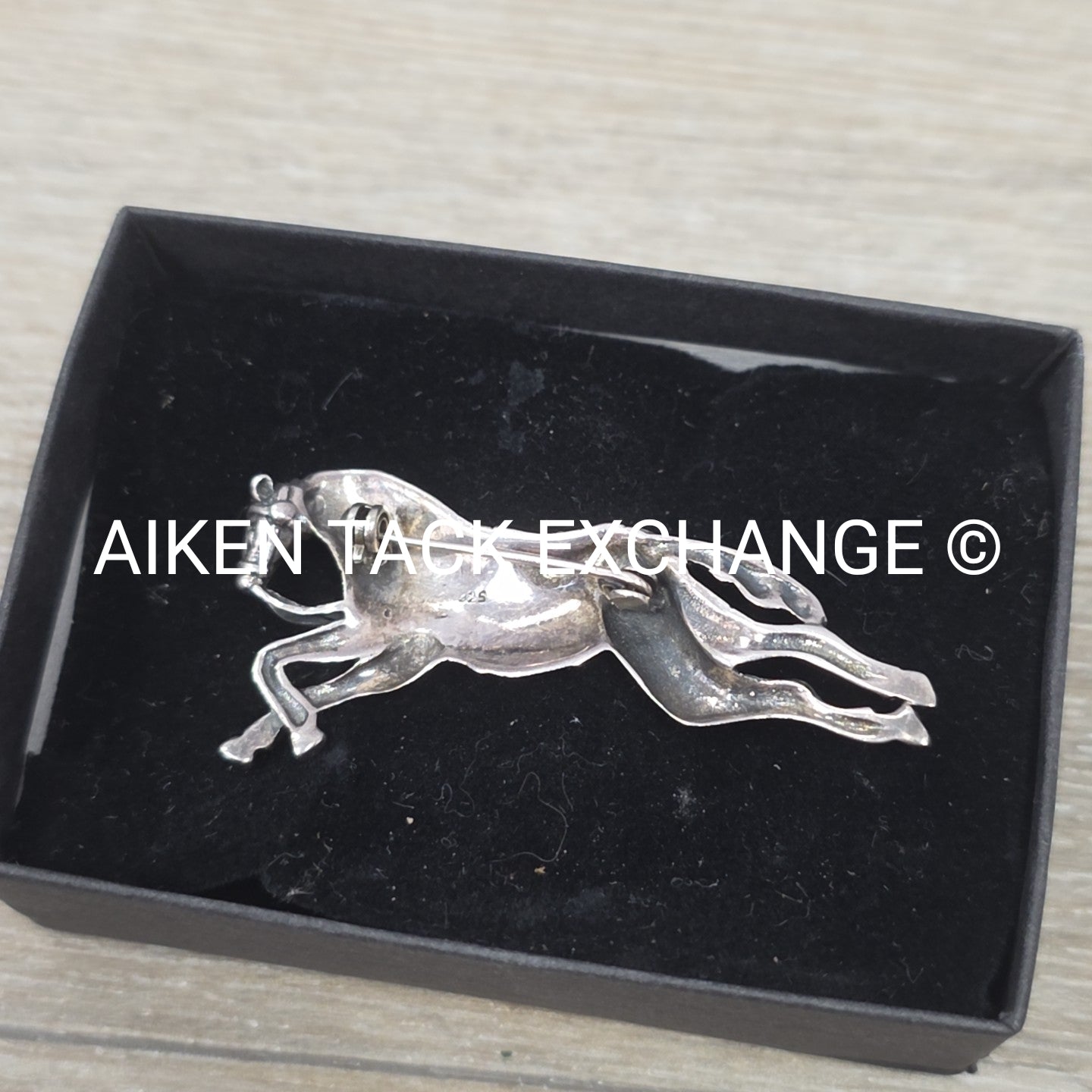 Marcasite & Sterling Silver Running Horse Broach