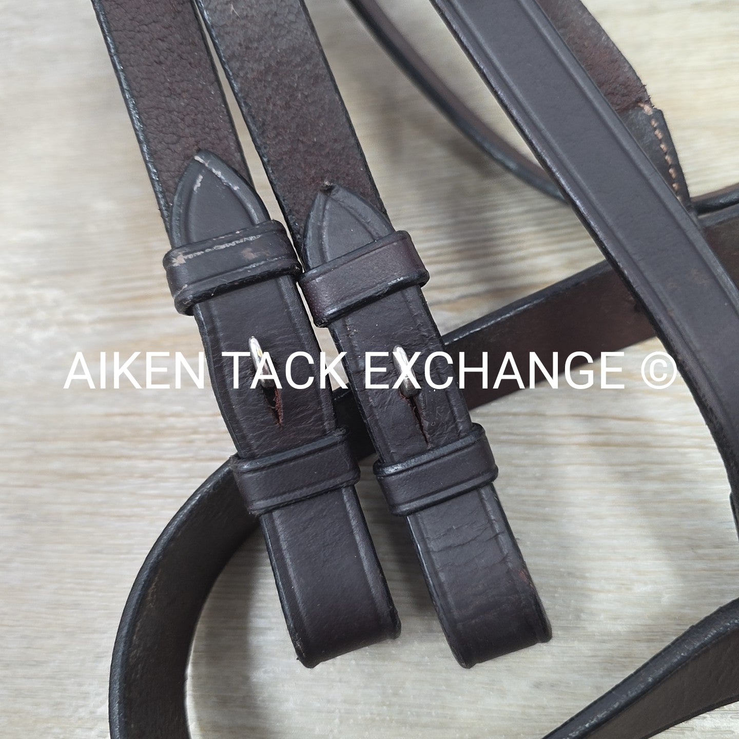 Horse Country Nimrod Flat Hunt Bridle with Laced Reins, Brown, Oversize