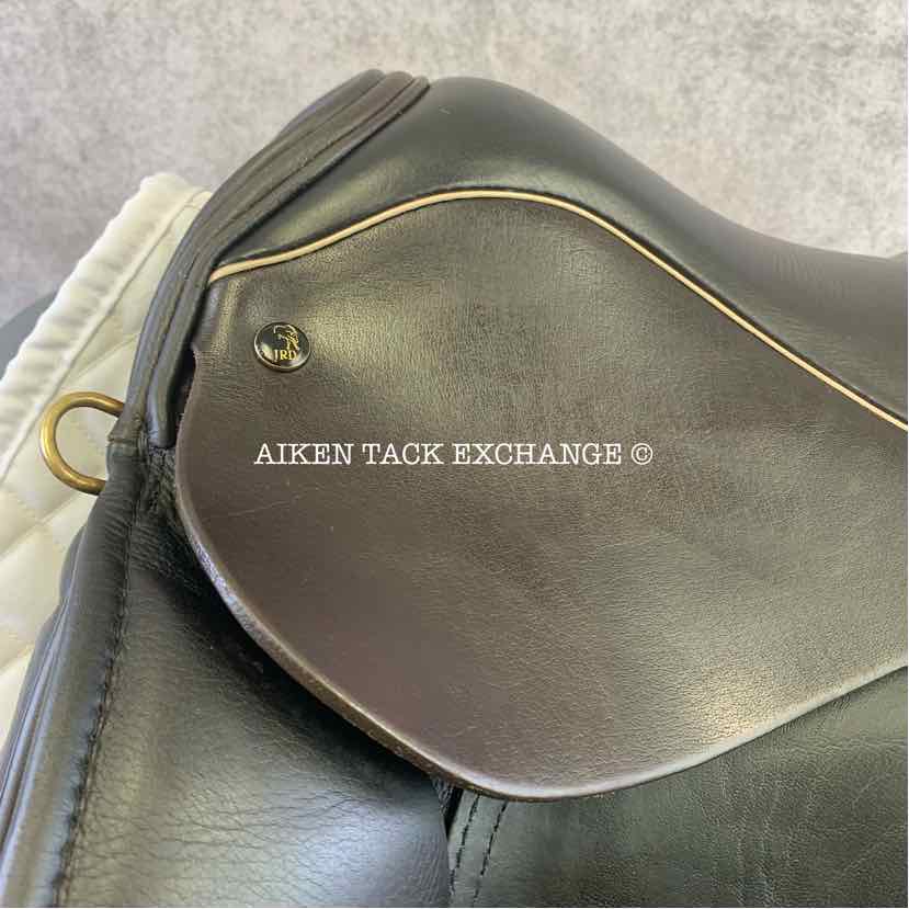 **SOLD** 2019 JRD Bella Dressage Saddle, 17.5" Seat, Medium Tree, Wool Flocked Panels