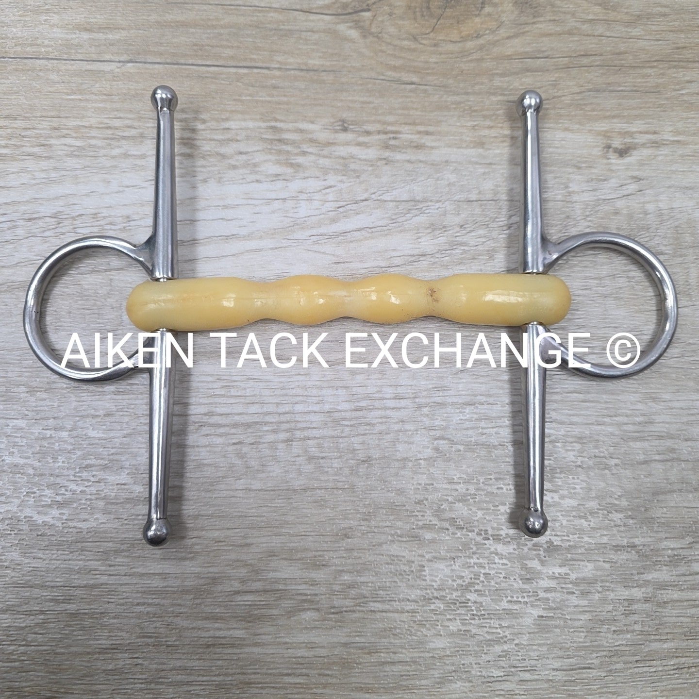 Happy Mouth Shaped Mullen Mouth Full Cheek Bit 5" (Has Chew Marks)