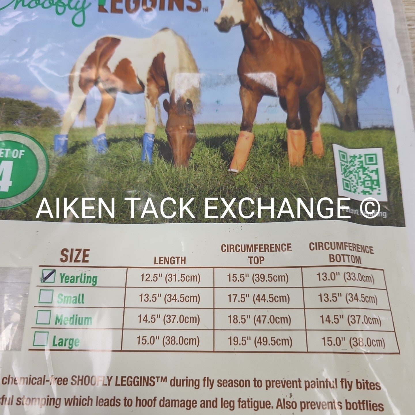 Shoofly Leggings Horse Fly Boots, Set of 4, Yearling