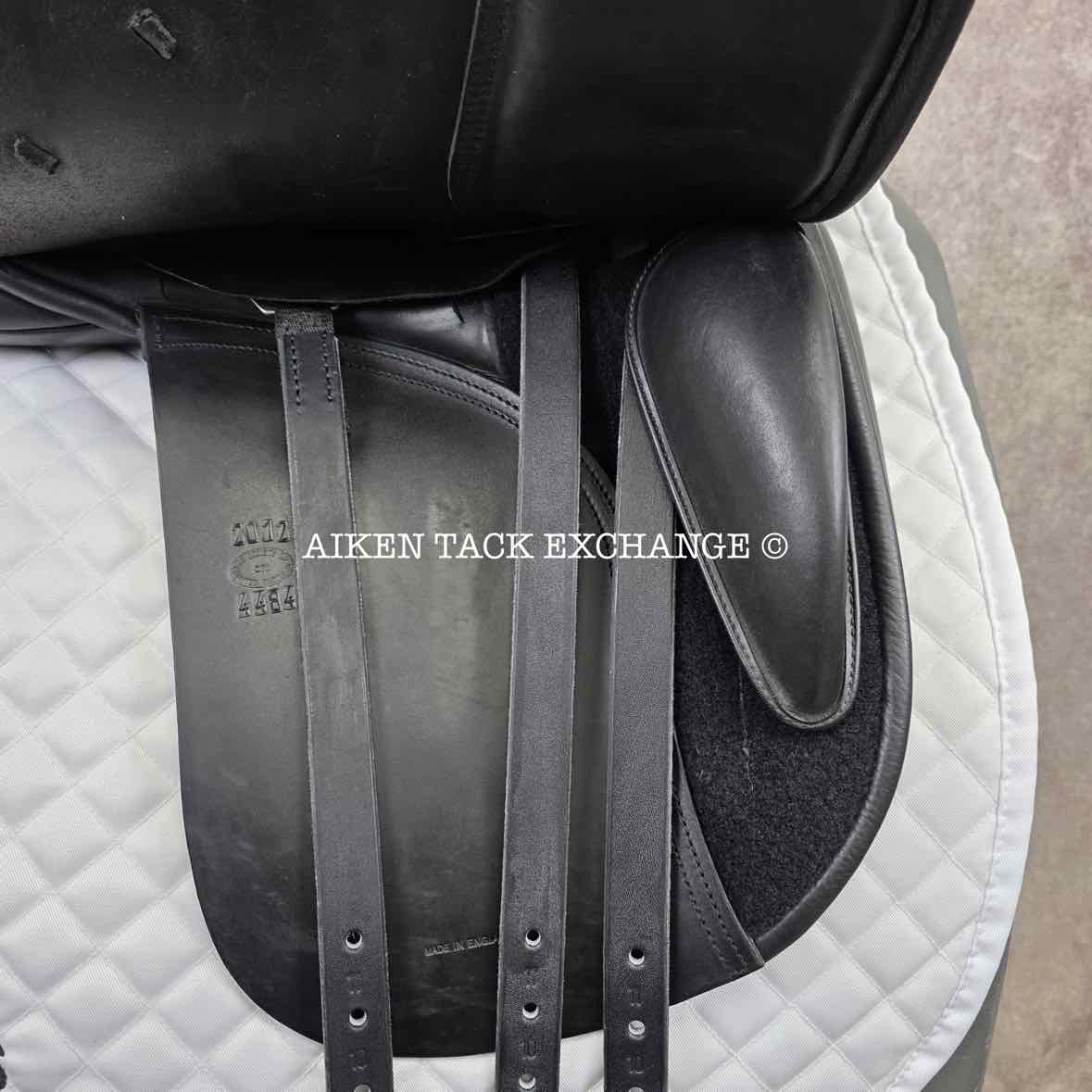 2012 Hastilow Concept Dressage Saddle, 17" Seat, Adjustable Tree - Changeable Gullet, Wool Flocked Panels