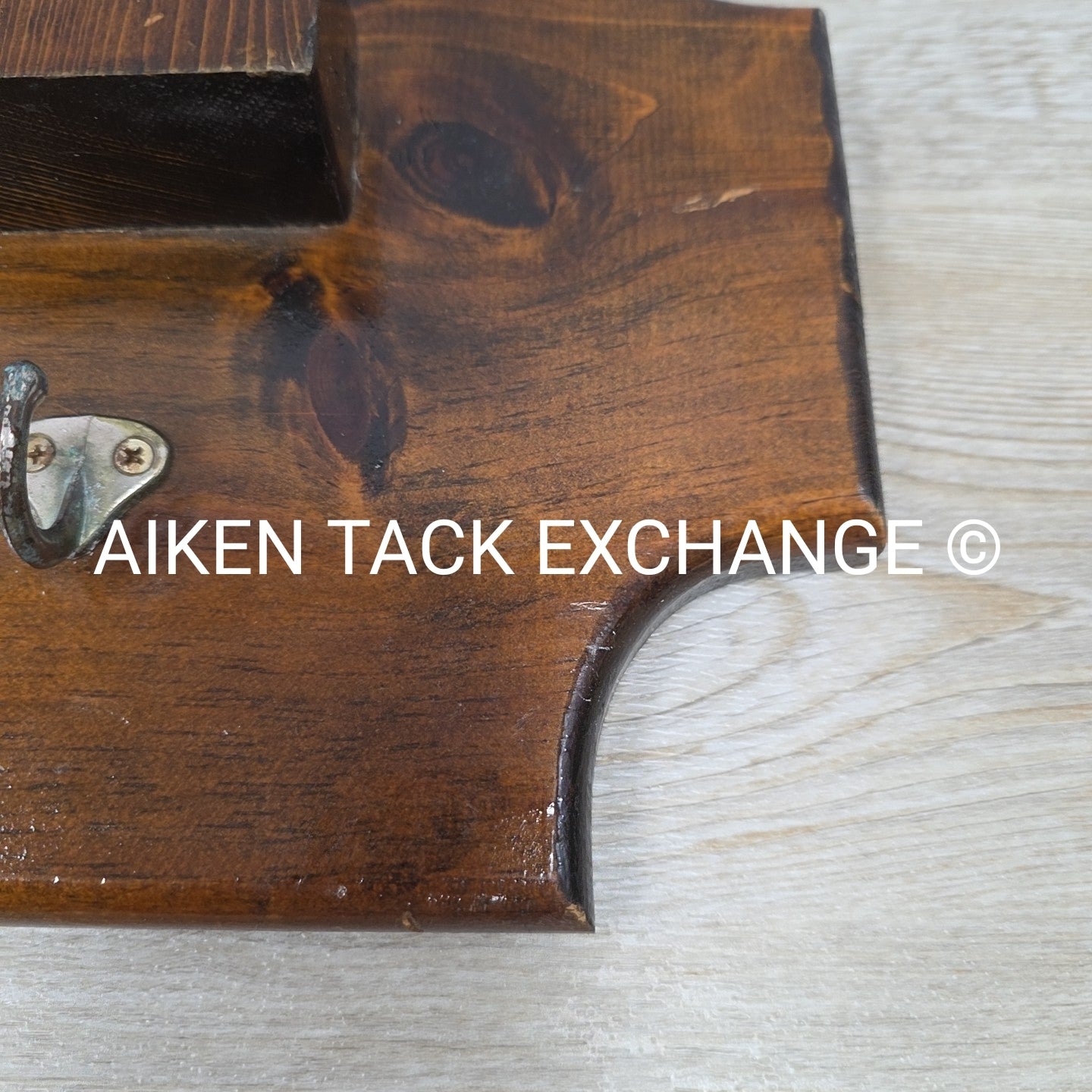 Hanging Wood Bridle Rack, Holds 3
