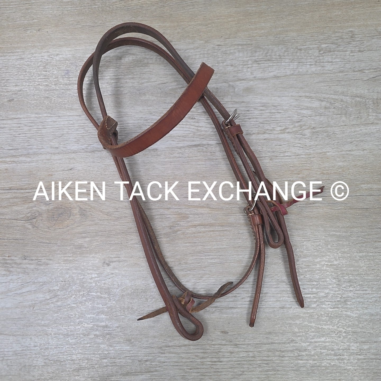 Western Browband Headstall, No Reins, Brown, Size Full
