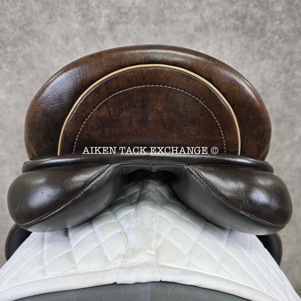 **SOLD** 2015 Custom Saddlery Icon Flight Monoflap Dressage Saddle, 17.5" Seat,  Adjustable Tree, Wool Flocked Panels