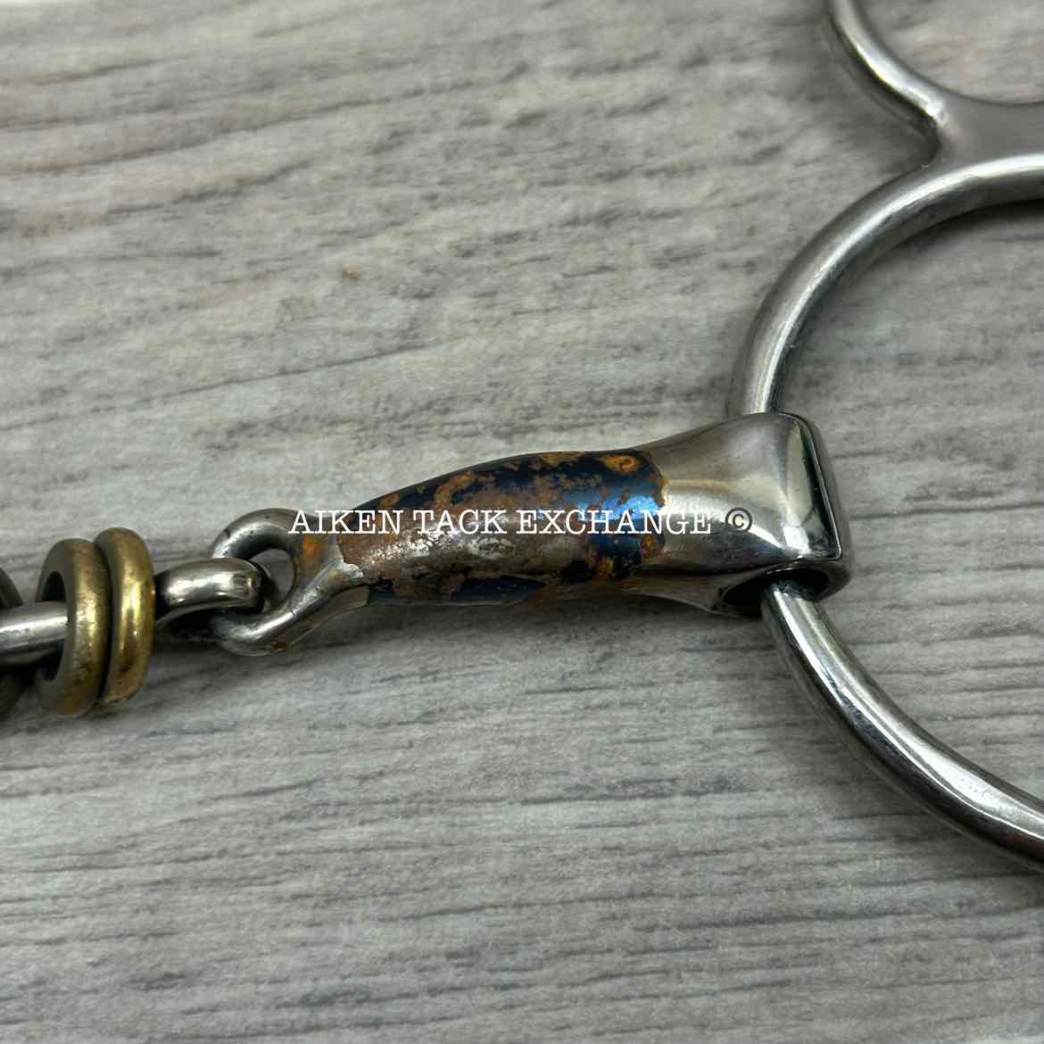 Shires Blue Sweet Iron 2 Ring Elevator Bit with Copper Rollers 5"