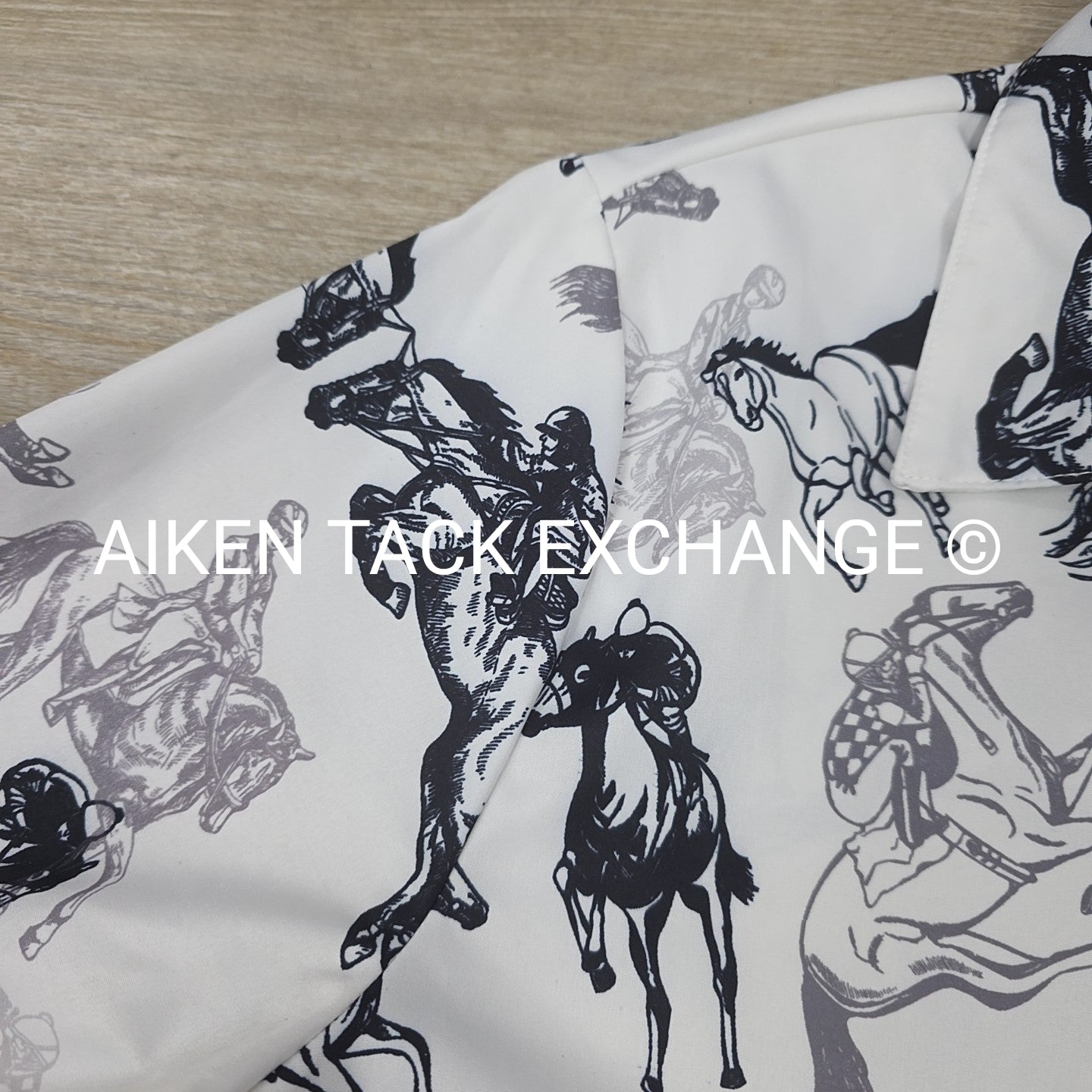 Horse Print Blouse, Women's Medium