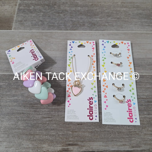 Claire's Club Bundle - 1 Bracelet, 1 Necklace, 1 Ring Set (6)