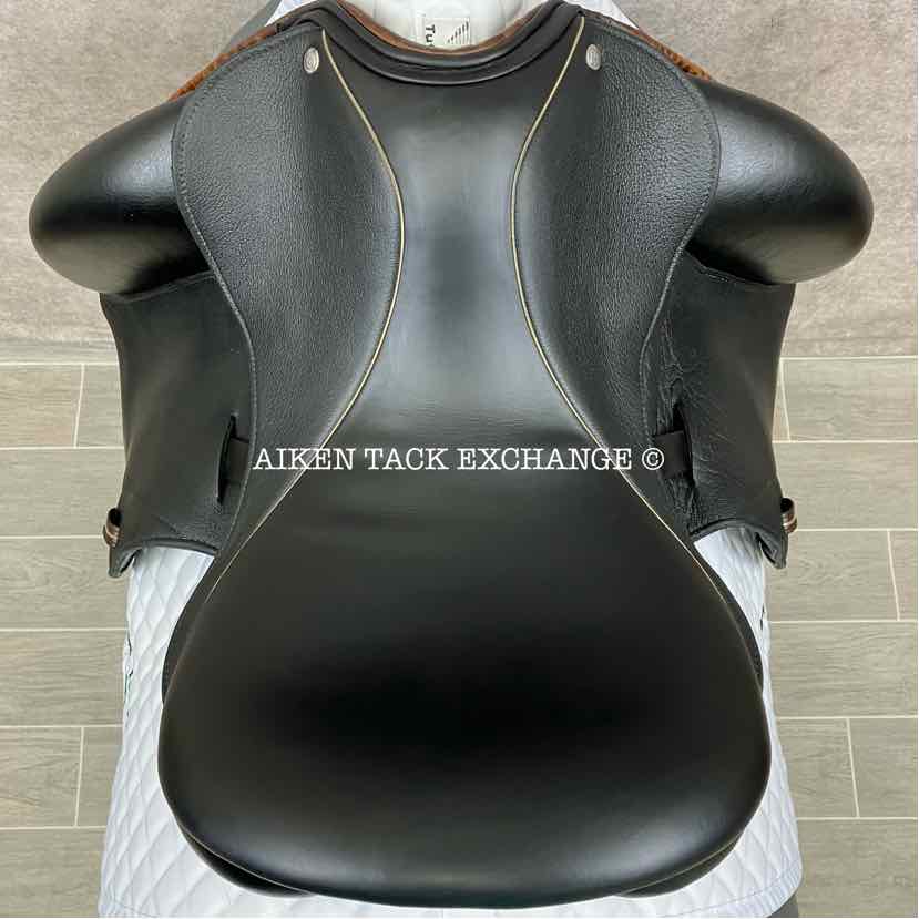2018 Custom Saddlery Icon Star Monoflap Dressage Saddle, 17" Seat, Short Flap, Adjustable Tree, Wool Flocked Panels