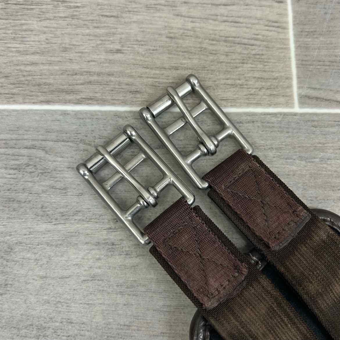 QHP Basic All Purpose Double Elastic Girth, Brown, 52"