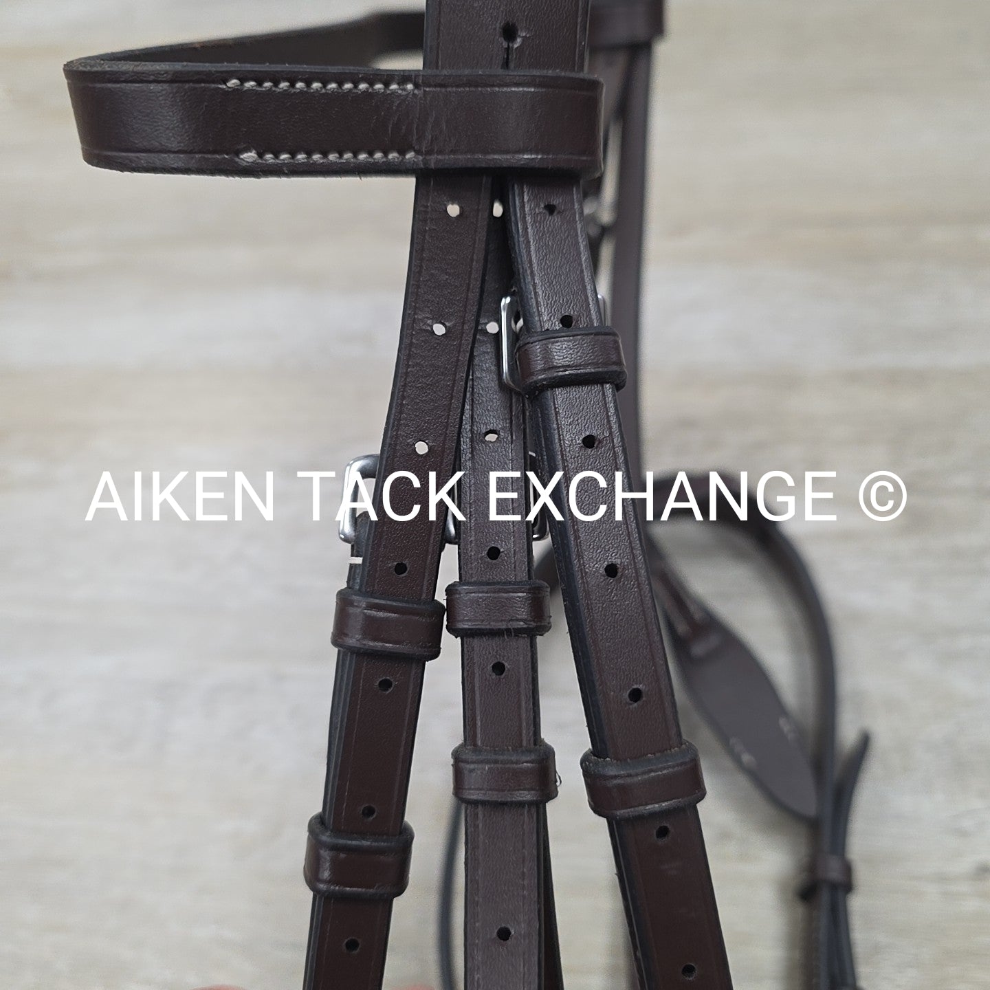 KL Select Black Oak Maple Training Bridle, No Reins & No Flash, Brown, Size Cob