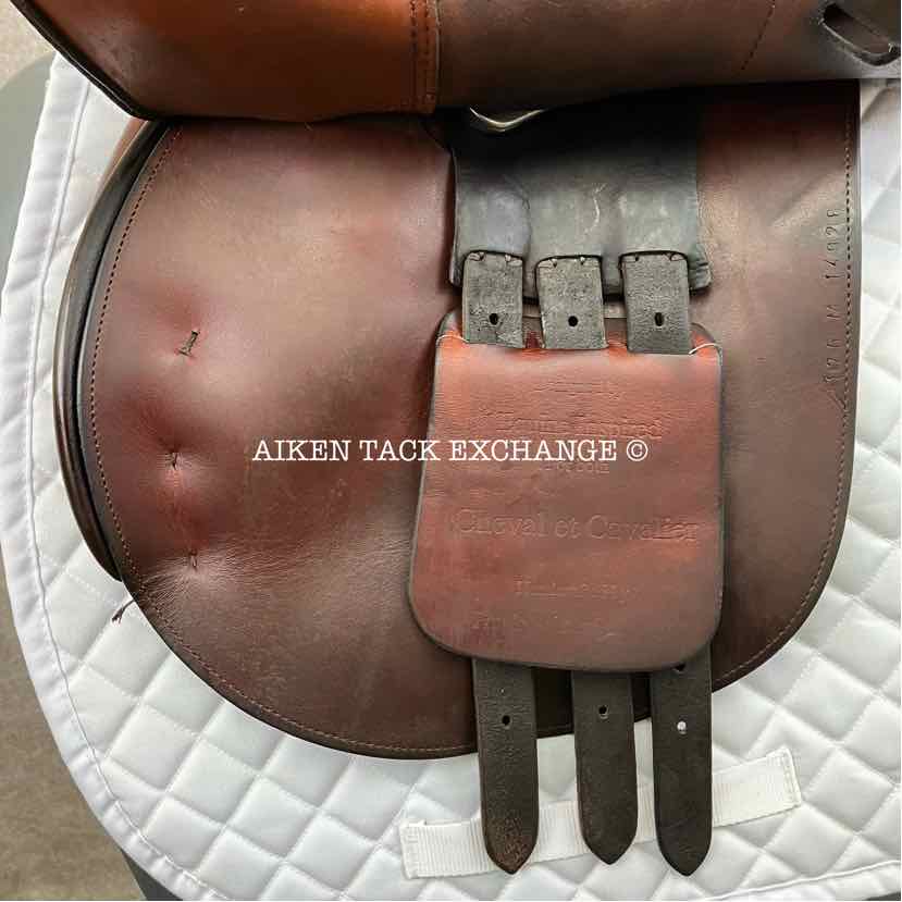 2014 Equine Inspired Aires De Haute by Frank Baines Cheval et Cavalier Jump Saddle, 17.5" Seat, Medium Tree, Wool Flocked Panels