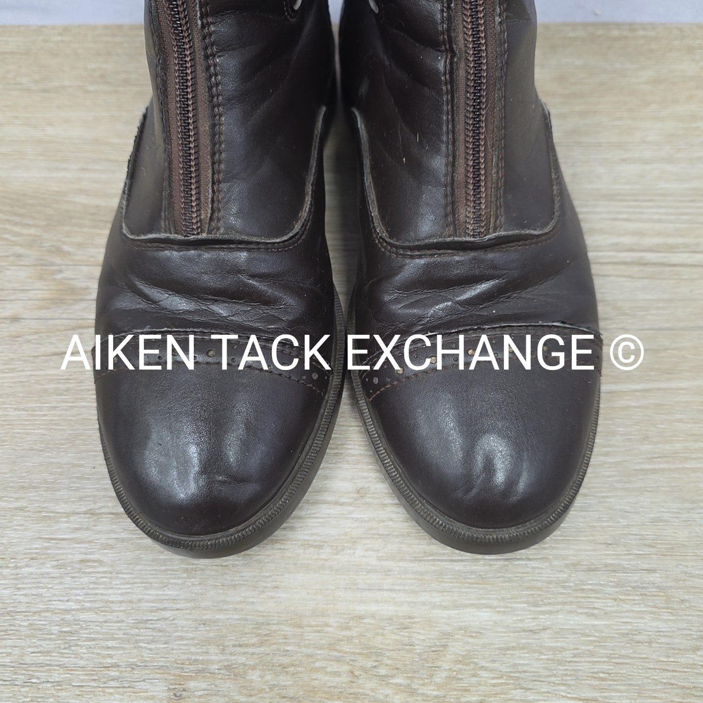 Dover Saddlery Riding Sport Provenance Zip Paddock Boots, Brown, Size 6.5