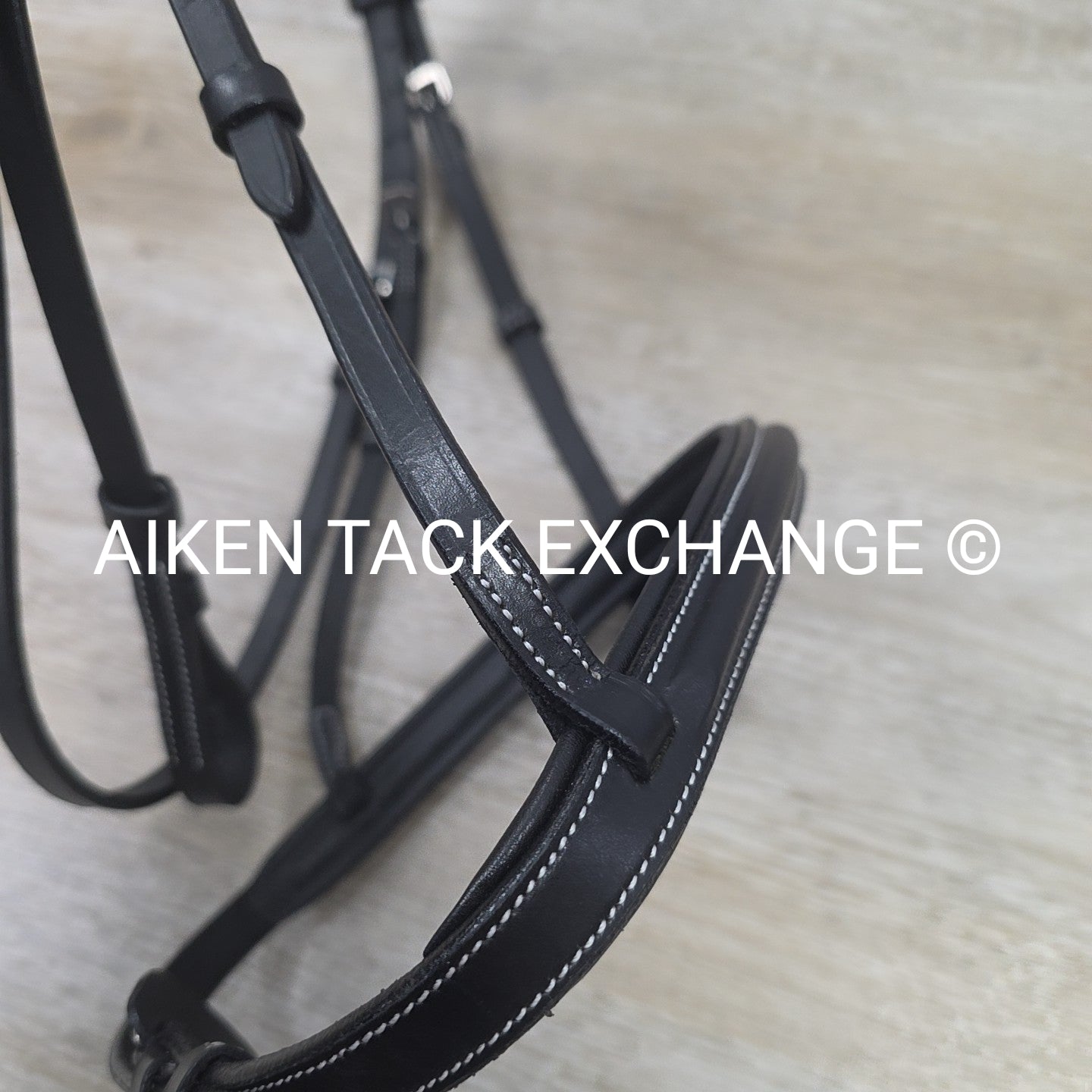 HDR Pro Mono Crown Plain Raised Padded Bridle with Laced Reins, Black, Oversize