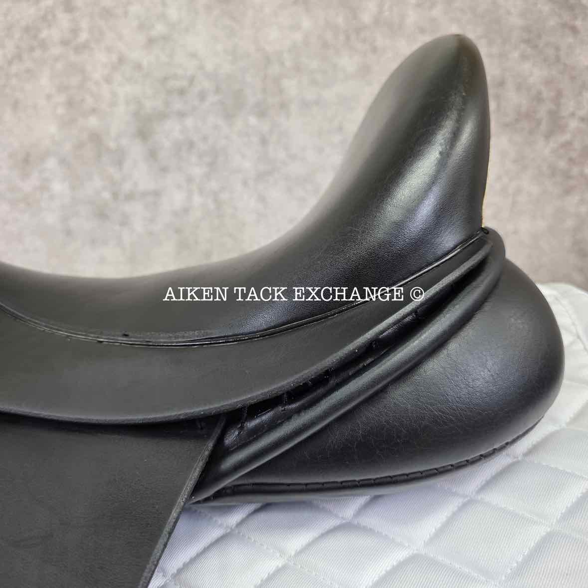 2007 Black Country Eloquence Dressage Saddle, 17.5" Seat, Medium Wide Tree, Wool Flocked Panels
