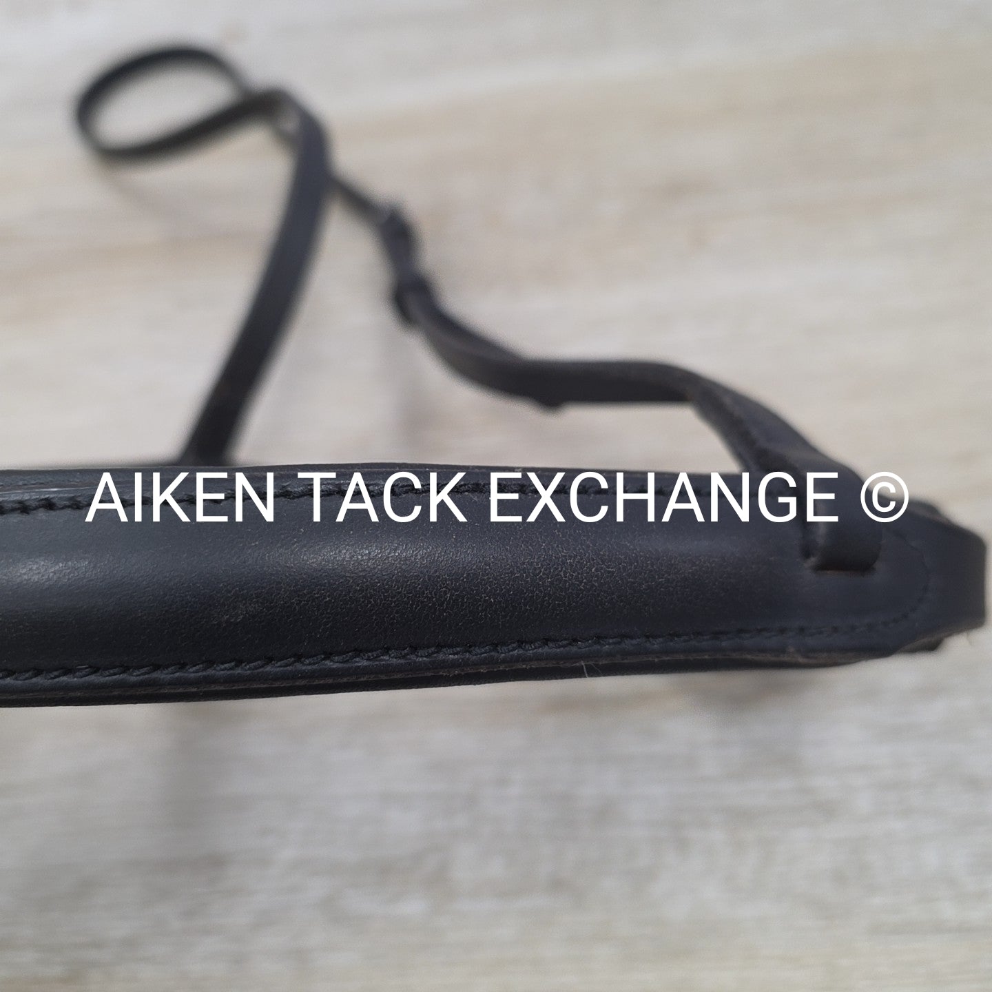 Tony Slatter Saddlery Noseband & Curb Rein, Black, Size Full