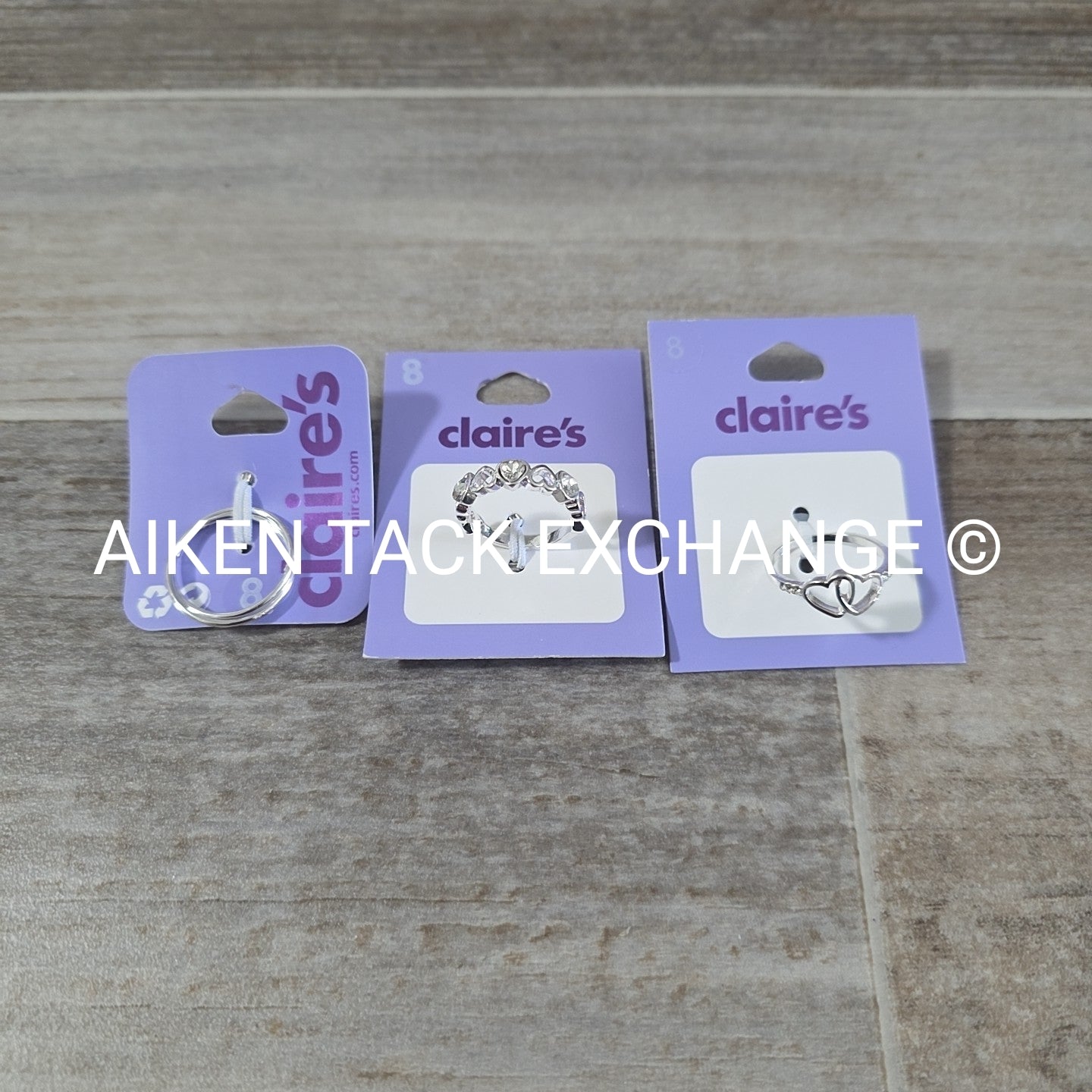 Claire's Rings (3) - Size 8