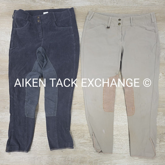 BARGAIN BUNDLE: On Course Knee Patch Breeches & Corduroy Full Seat Breeches, Siz