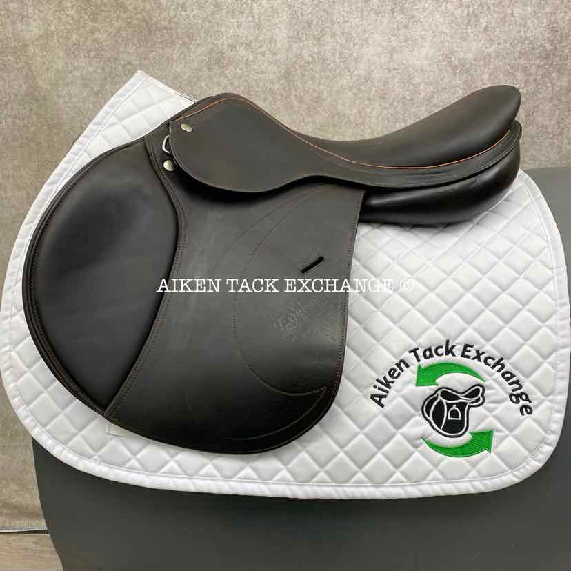 2007 Equipe Expression Close Contact Jump Saddle, 17" Seat, Extra Wide Tree, Foam Panels