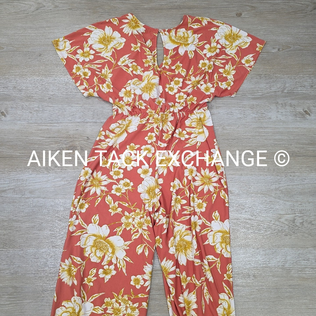 AS U WISH Short Sleeve Long Romper, Size Medium