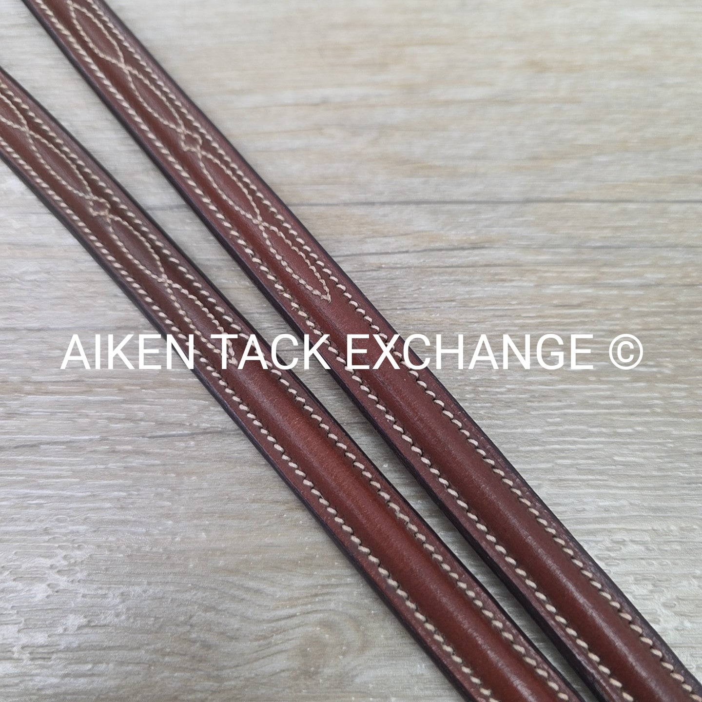 Fancy Stitched Round Raised Running Martingale Attachment, Brown