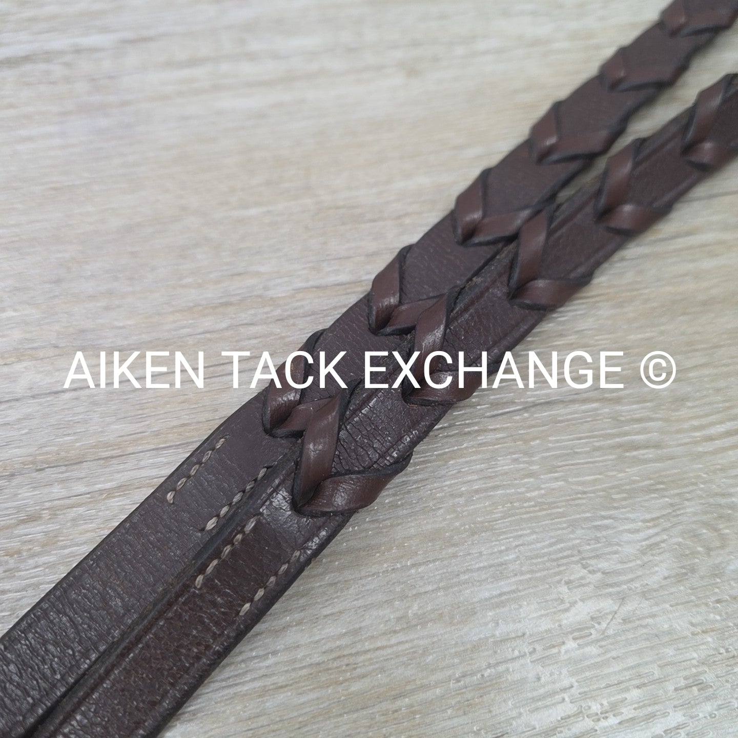 Fancy Stitched Bridle with Matching Laced Reins, Brown, Size Pony