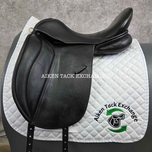 JRD Alvina Dressage Saddle, 18" Seat, Medium Wide Tree, Wool Flocked Panels