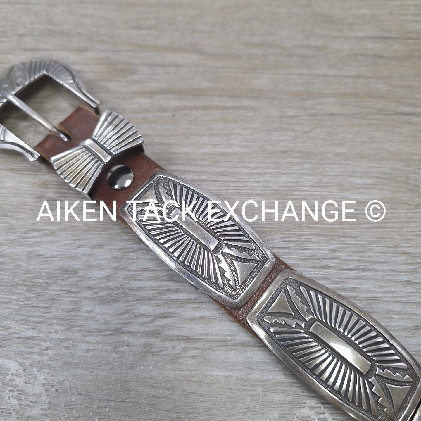 Rick Martinez Navajo Sterling Silver Concho Belt, 32