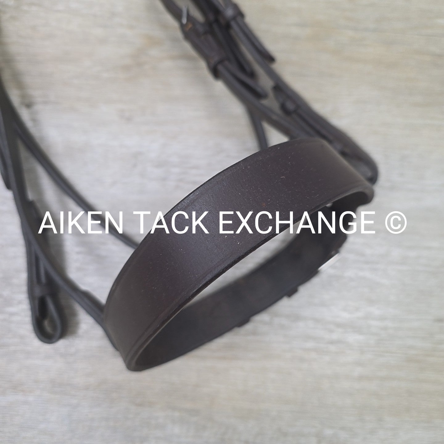 Bobby's English Tack Heavy Duty Flat Hunt Bridle, No Reins, Brown, Size Cob