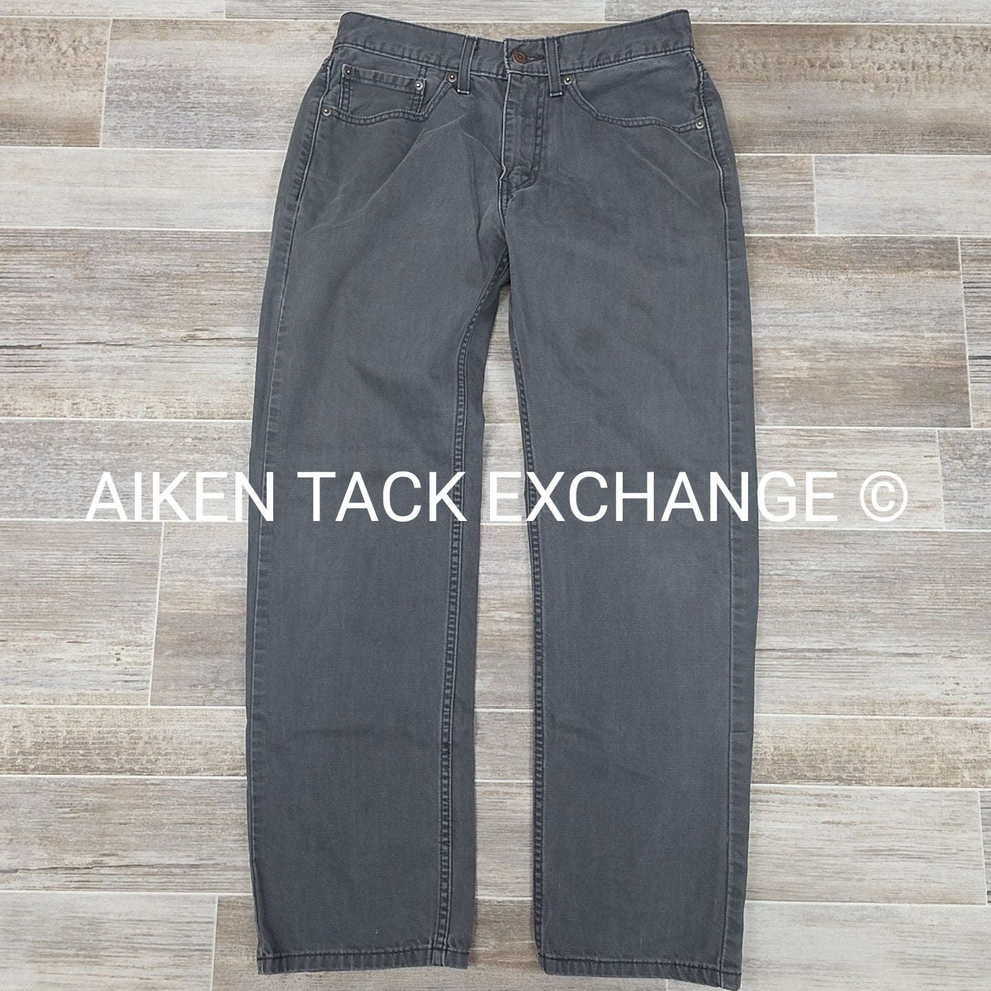 Levi Strauss Grey Denim Jeans, Men's 31 x 30