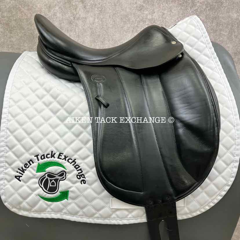 1998 Devoucoux Milady Monoflap Dressage Saddle, 17" Seat, 2 Flap, Medium Tree, Foam Panels