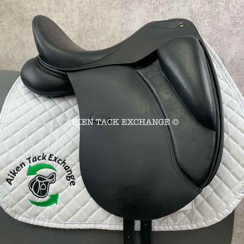**SOLD** 2023 Zaldi New Generation London Dressage Saddle, 17.5" Seat, Adjustable Tree - Changeable Gullet, Wool Flocked Panels