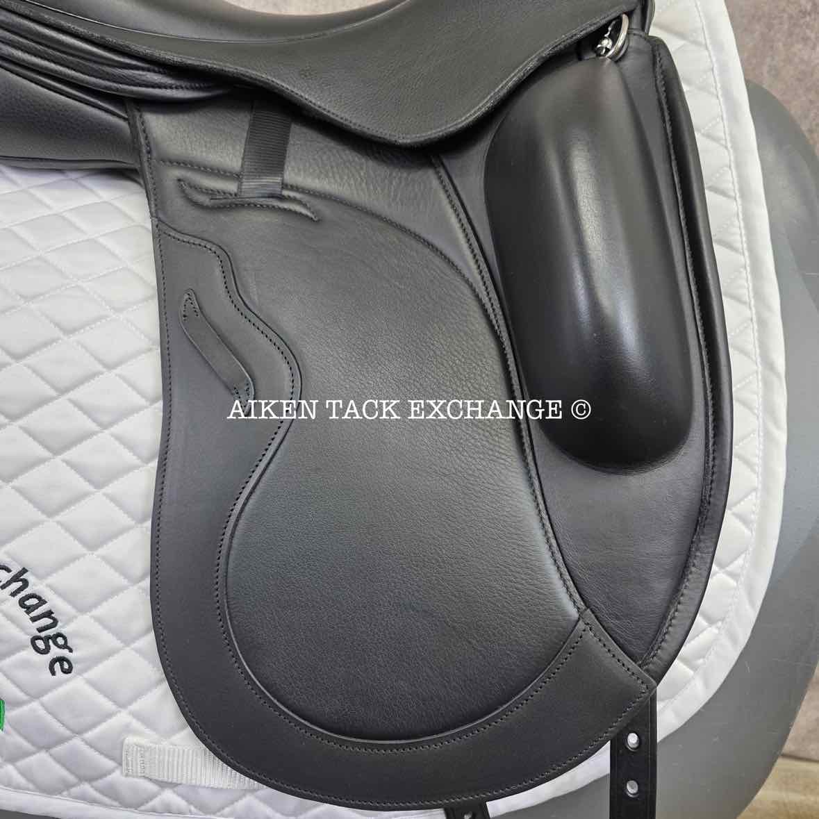 2023 Envy by Custom Saddlery Motion Monoflap Dressage Saddle, 17" Seat, Adjustable Tree, Wool Flocked Panels