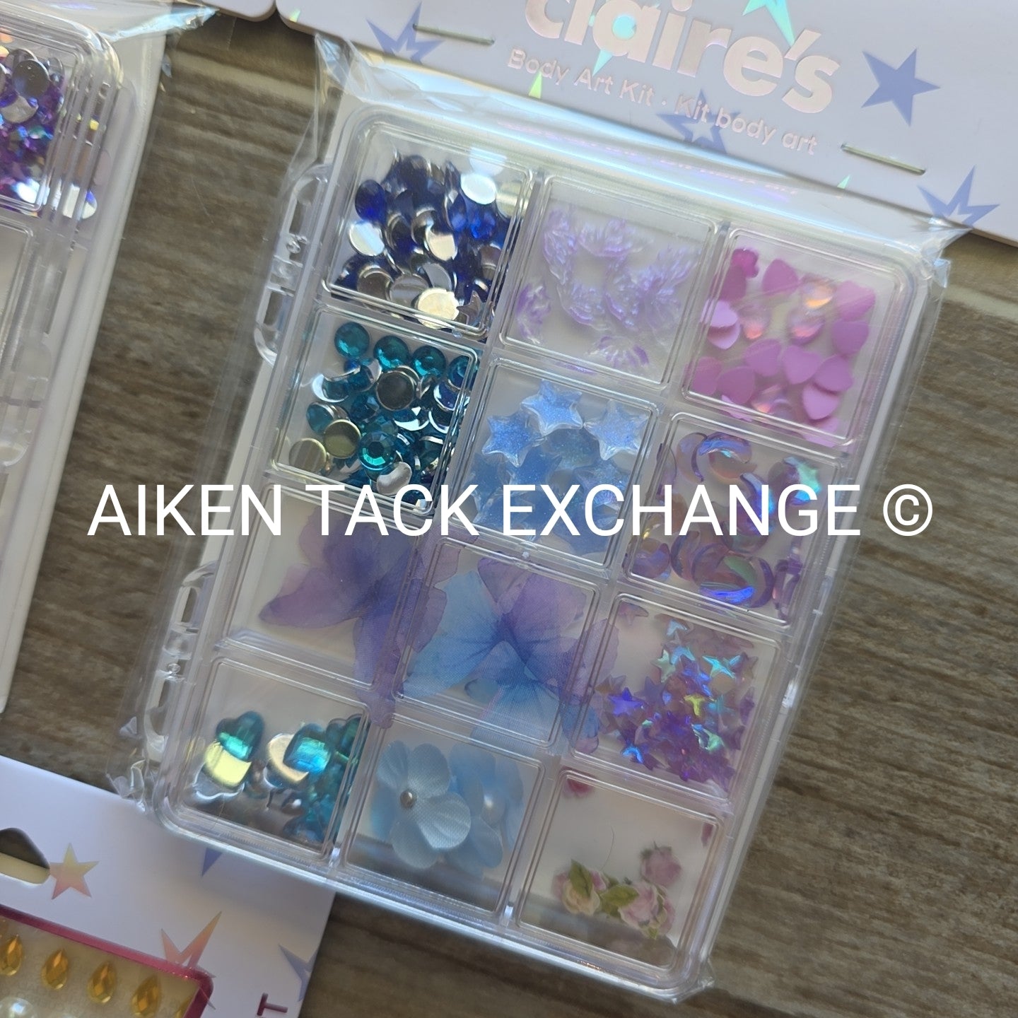 Claire's Body Art Kits - 2 Large Gem Kits w/ Case + 1 Gem & Glitter Kit