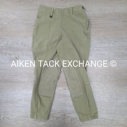 On Course Cotton Naturals Knee Patch Breeches, Size 14