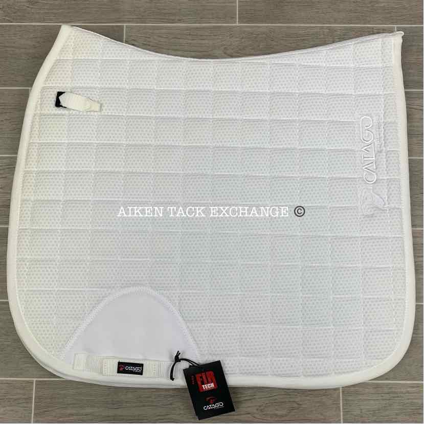 Catago FIR-Tech (Far Infrared Rays) Dressage Saddle Pad, White, Brand New