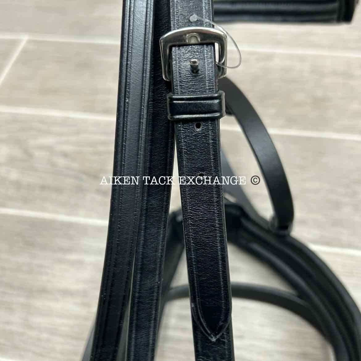 KL Select KL Italia Pirouette Flash Bridle with Reins, Black, Size Cob