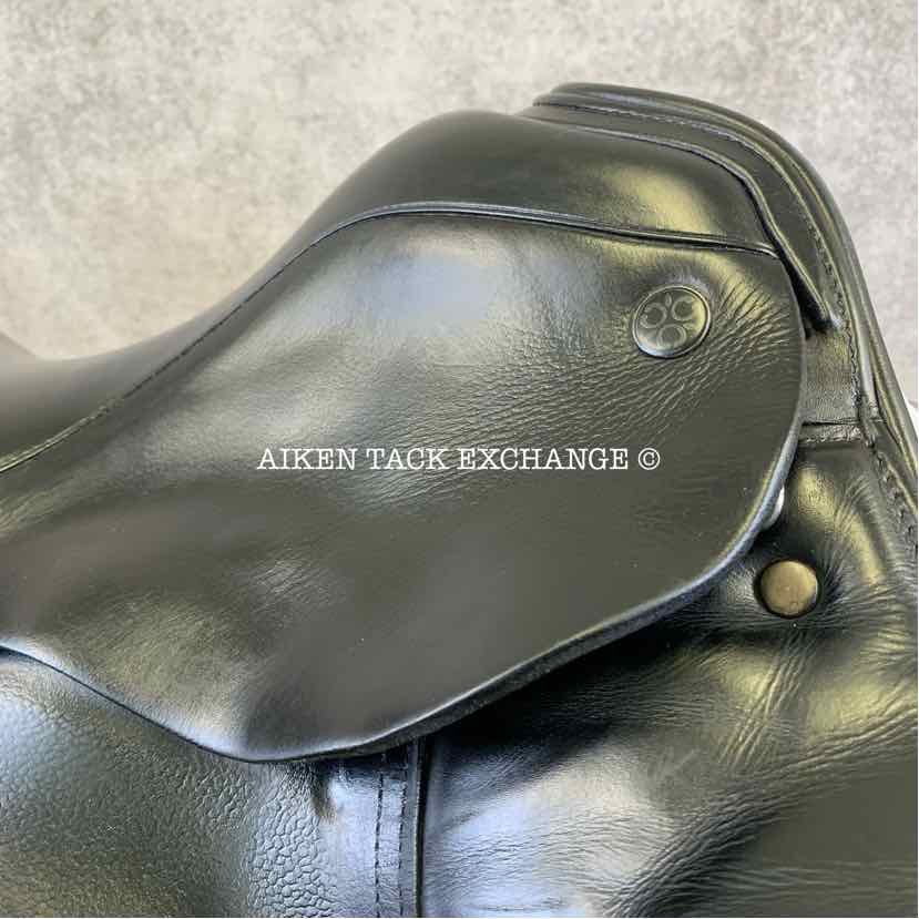 **SOLD** 2008 Trilogy Verago Elite Dressage Saddle, 18" Seat, Wide Tree, Wool Flocked Panels