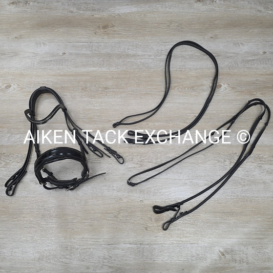 Tota Comfort System Double Weymouth Bridle with Matching Reins, Size Full with C