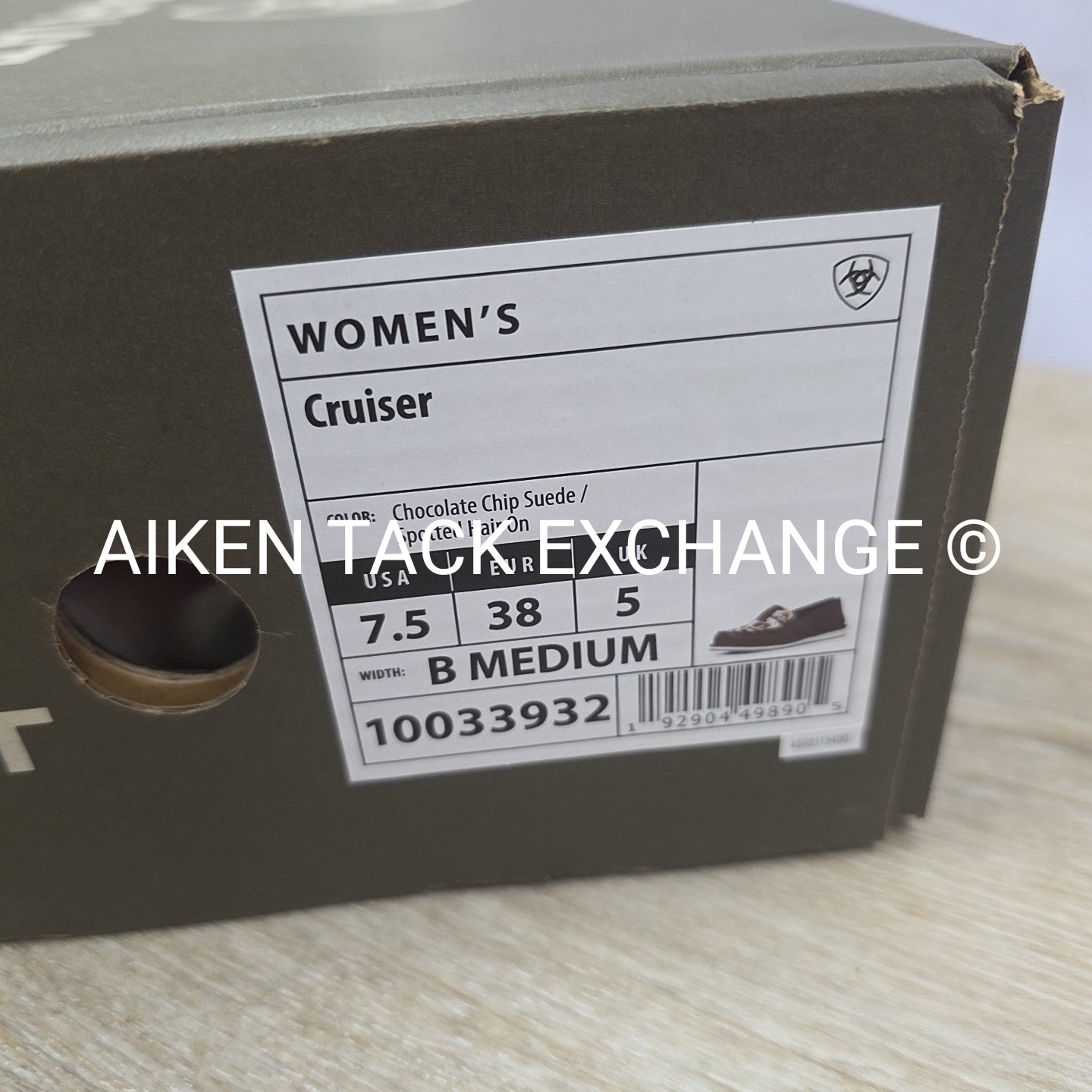 Ariat Chocolate Chip Suede Spotted Hair Cruisers, Brand New, Size 7.5