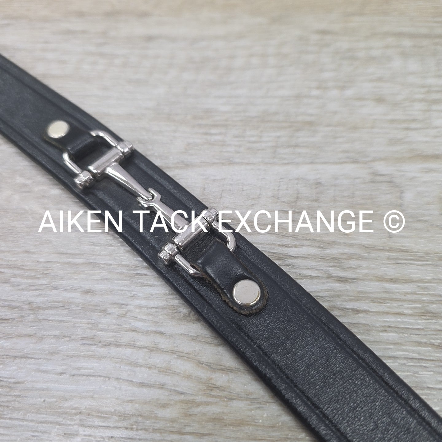 Tory Leather Snaffle Bit Belt, Black, 34