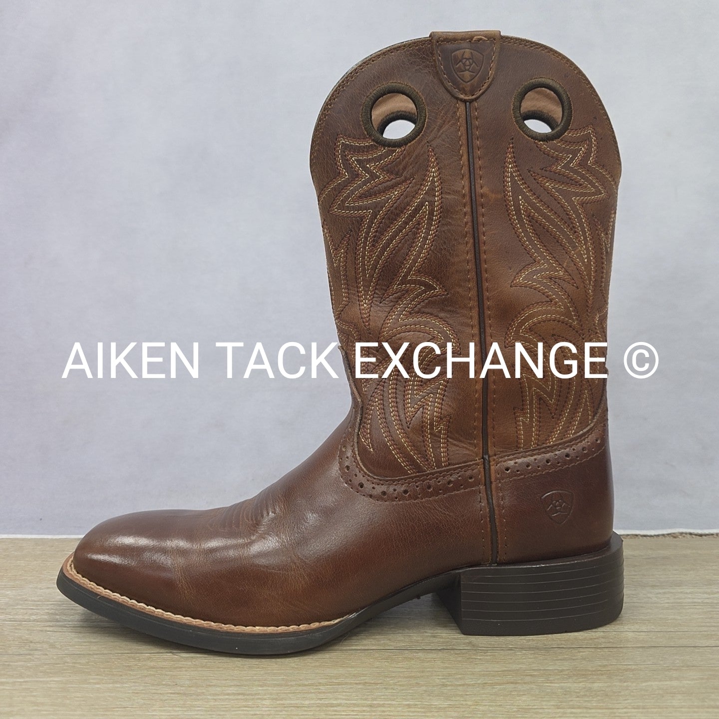Ariat Sidebet Western Boots w/ Wide Square Toe, Men's 11.5D
