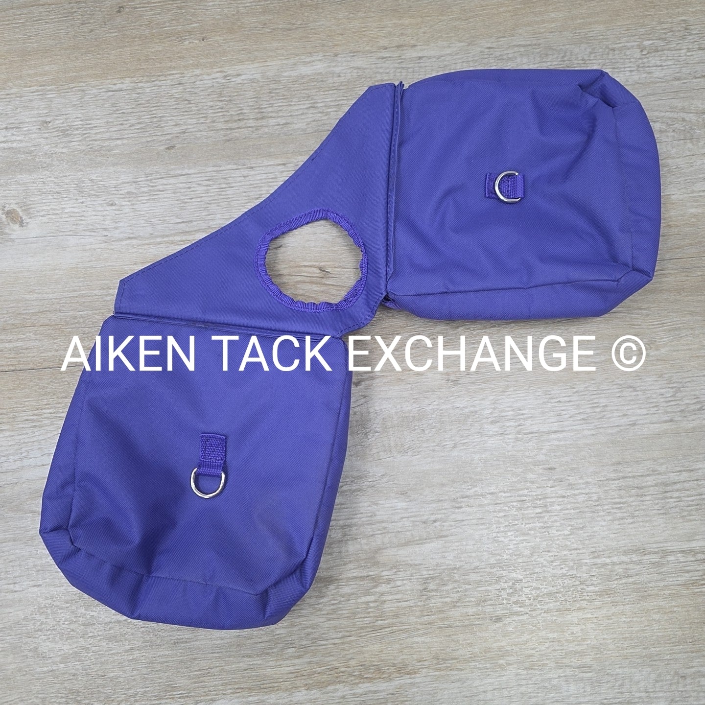 Nylon Multi-Pocket Saddle Bag for Horn, Purple