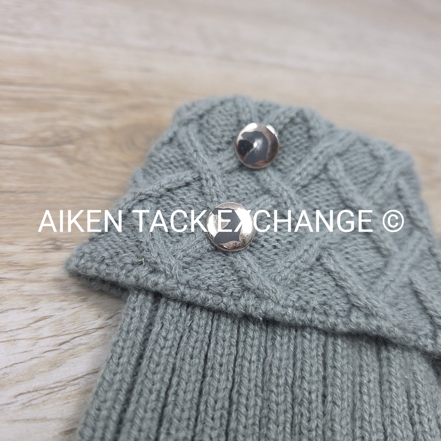 Knit Boot Cuffs w/ Horse Buttons, One Size