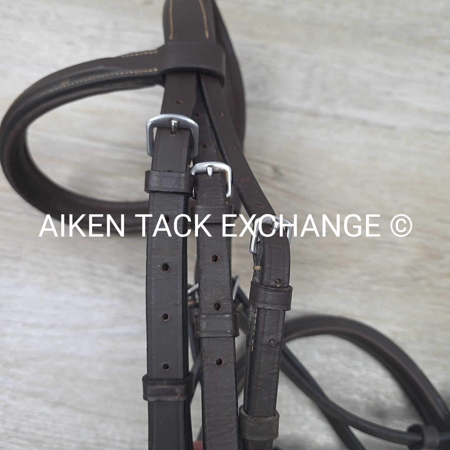 Monocrown Fancy Stitched Bridle, No Reins, Brown, Size Full