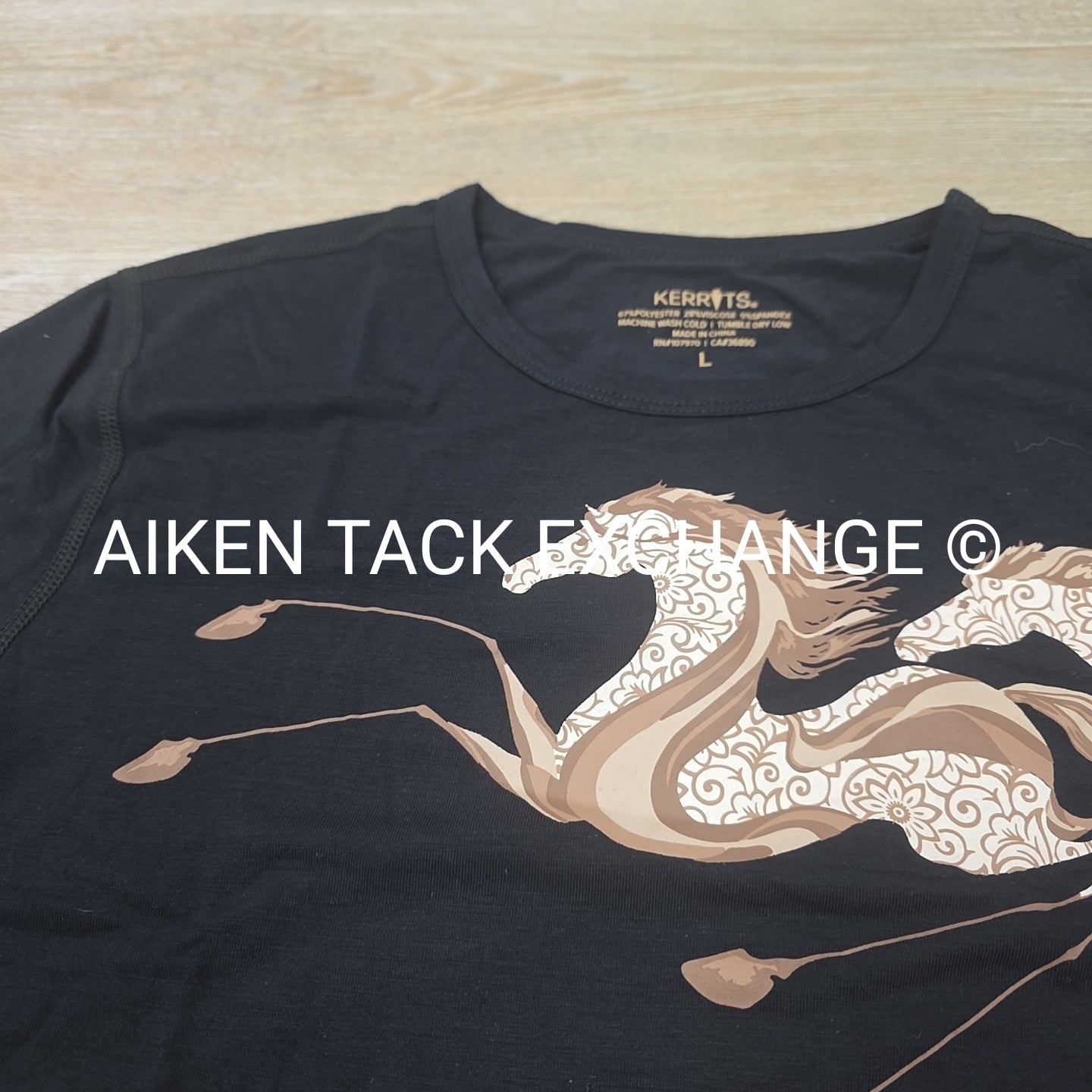Kerrits Melody Horse Tee Shirt, Size Large