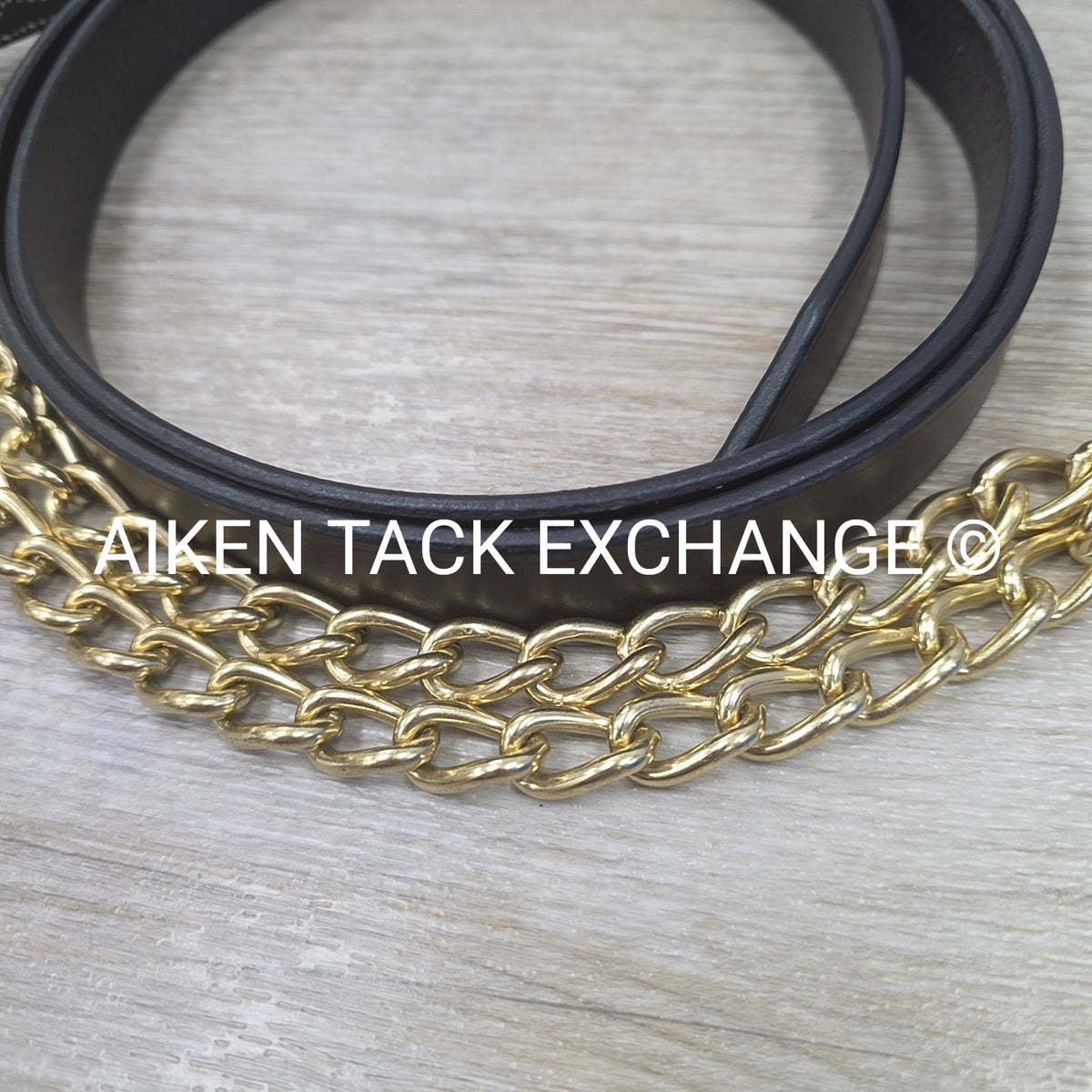 Dover Saddlery Suffolk Leather Lead with Chain