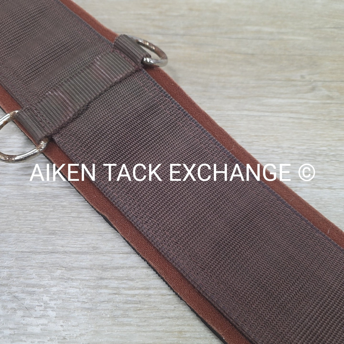 Neoprene Lined Double End Elastic Girth, Brown, Size 54"