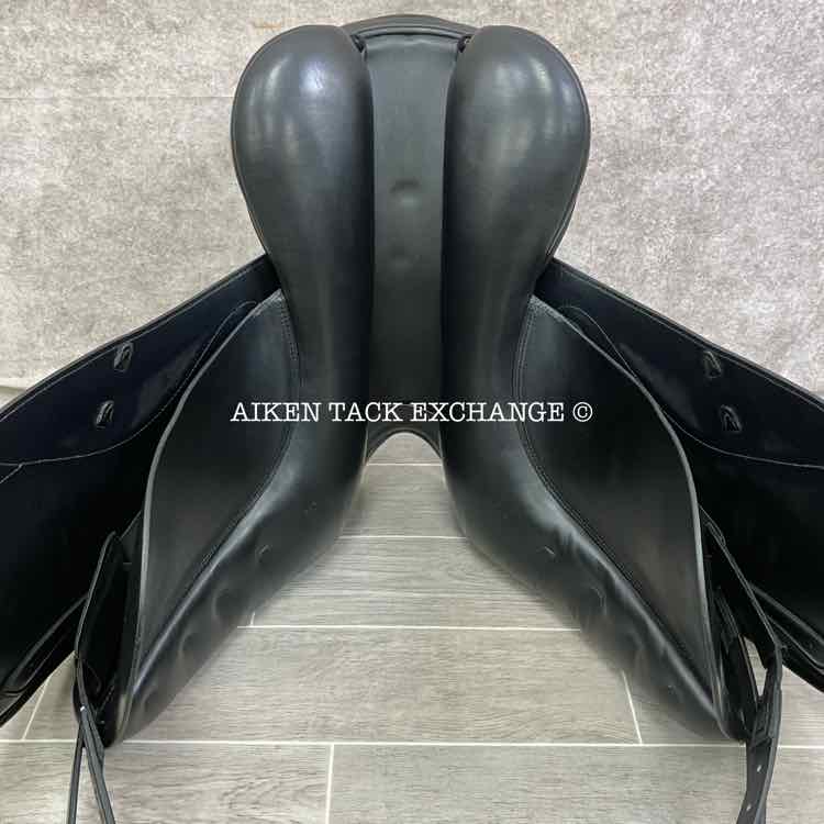 **SOLD** 2008 Prestige Optimax Dressage Saddle, 17" Seat, 34 Tree - Medium Wide, Wool Flocked Panels