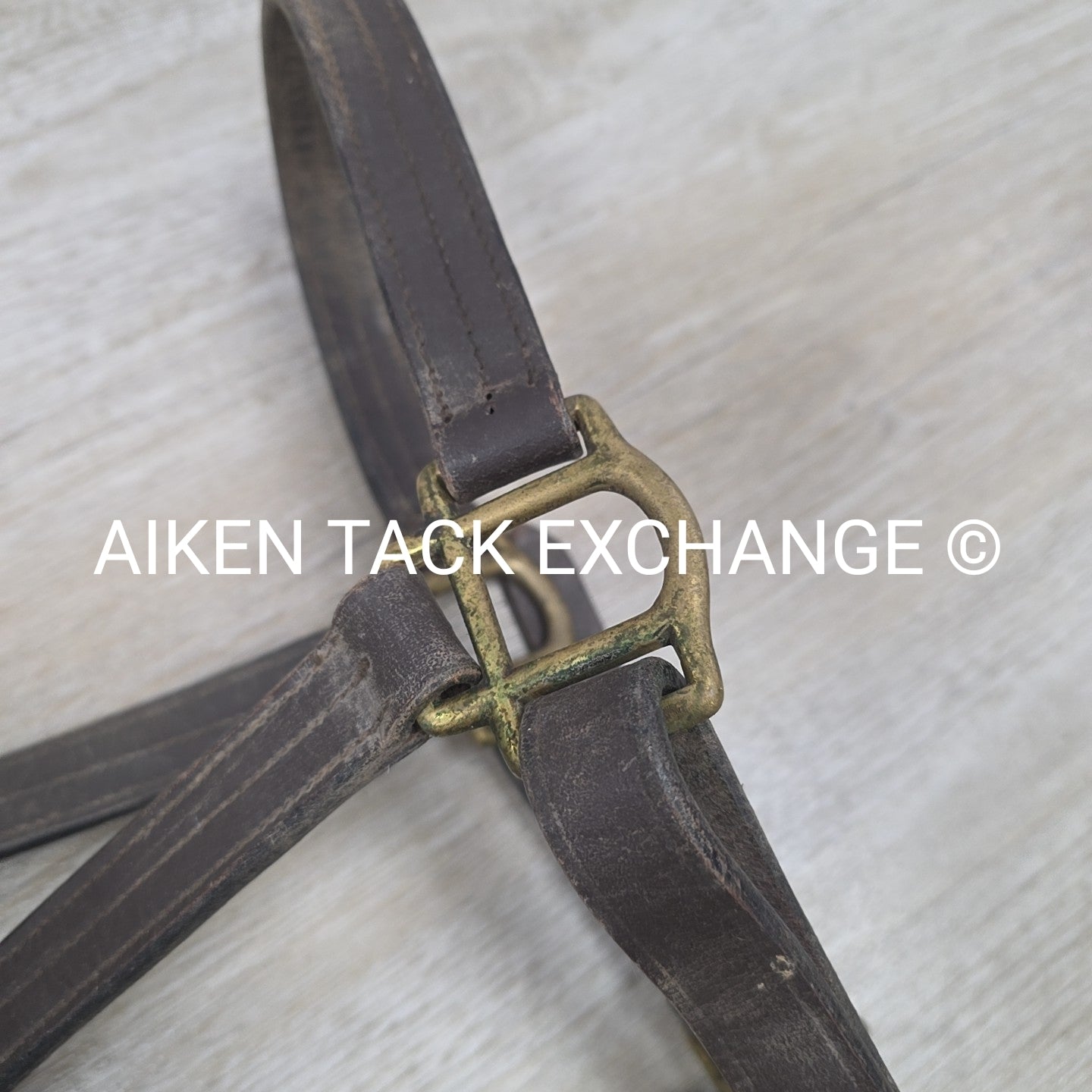 BARGAIN BUNDLE: 2 Leather Halters, Brown, Size Full